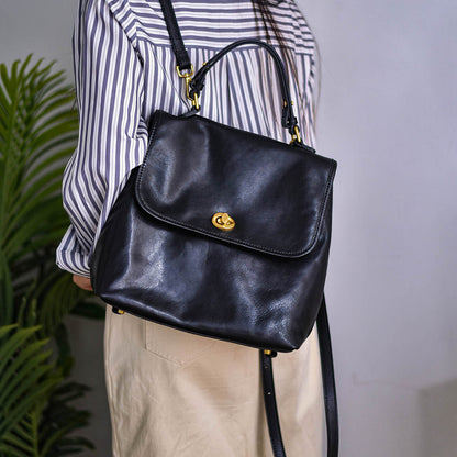 李記 | 原創手工真皮 | 性價比爆棚！！輕奢復古後背包6858號