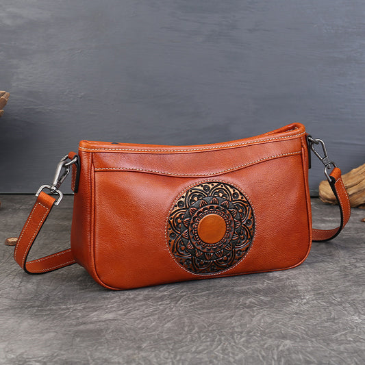 李記 | 原創手工真皮 | 圖騰壓花工藝の法棍包7012號