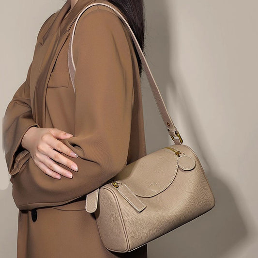 李記 | 原創手工真皮 | 優しい高級 極簡 超搭衣服の枕頭包7411號