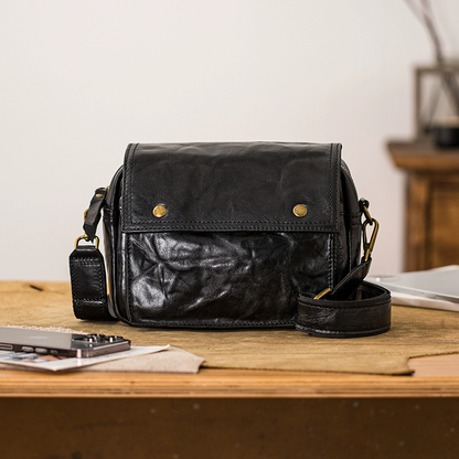 李記 | 原創手工真皮 | 鞣製全頭層皮の斜唄包75170H號