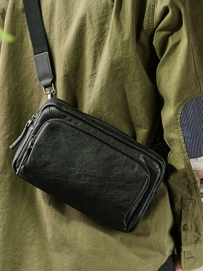 李記 | 原創手工真皮 | 更輕便多卡位の休閒包769號