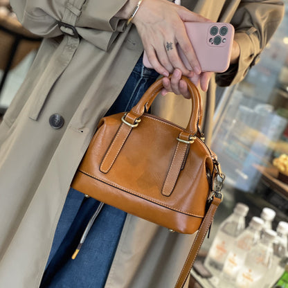 李記 | 原創手工真皮 | 植鞣牛革で立體ら復古波士頓包77123號