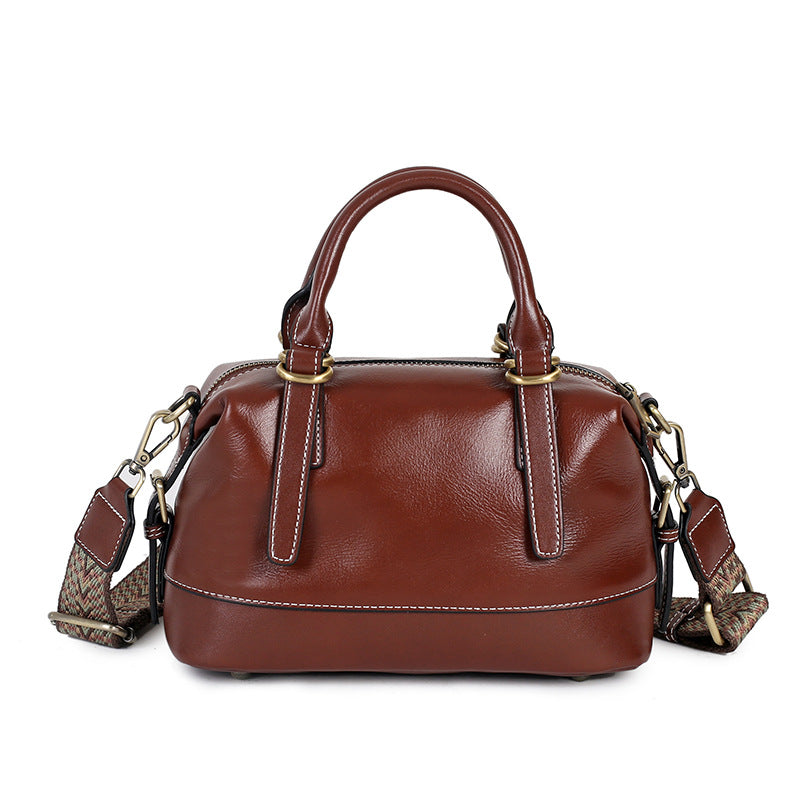 李記 | 原創手工真皮 | 植鞣牛革で立體ら復古波士頓包77123號