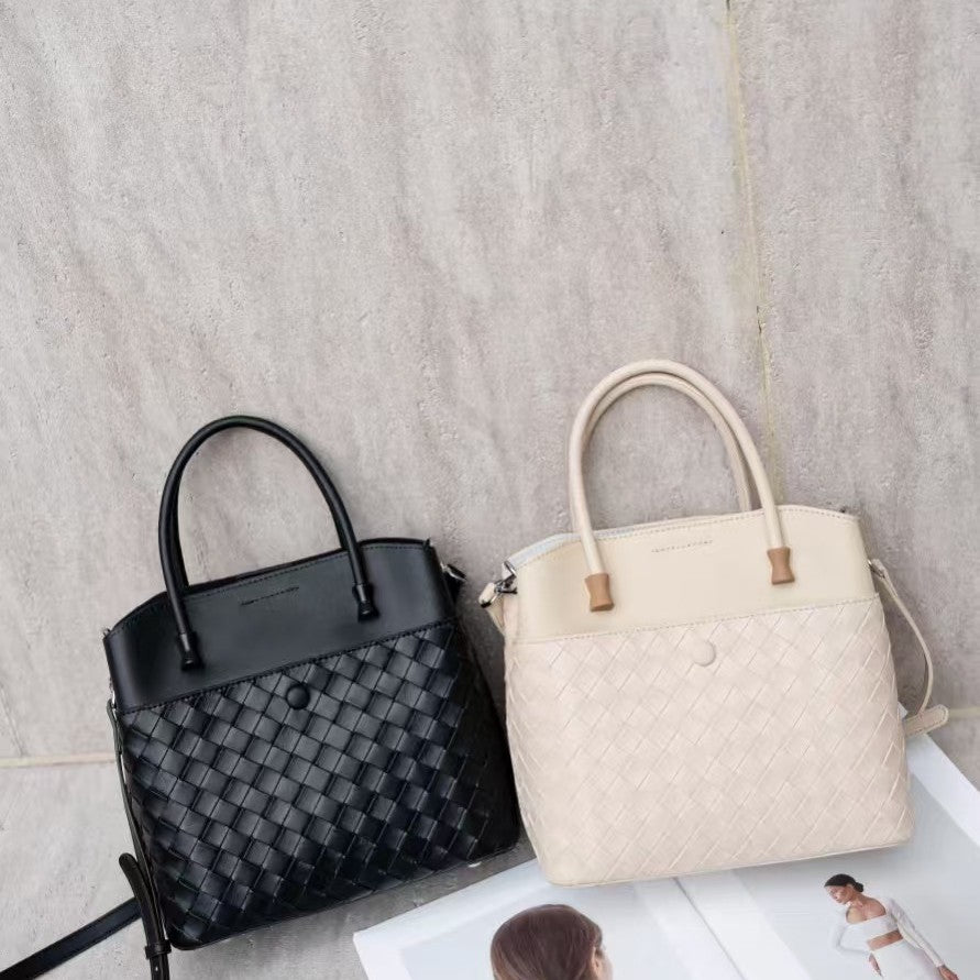 李記 | 原創手工真皮 | 手工編織が多隔層休閒包80110號