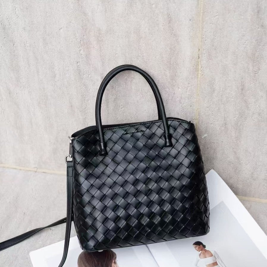 李記 | 原創手工真皮 | 手工編織が多隔層休閒包80110號