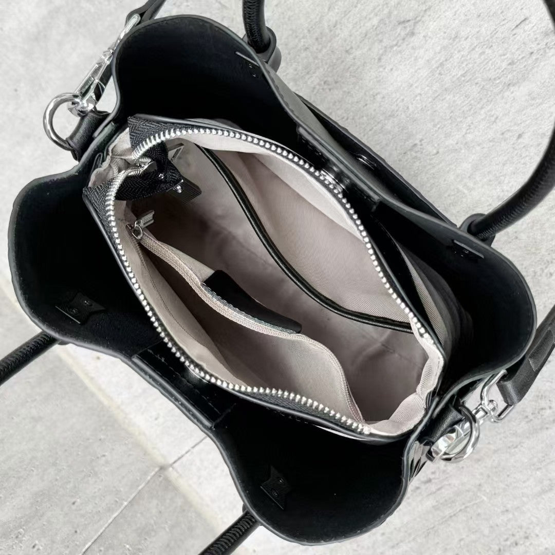 李記 | 原創手工真皮 | 手工編織が多隔層休閒包80110號