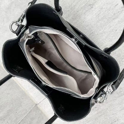 李記 | 原創手工真皮 | 手工編織が多隔層休閒包80110號