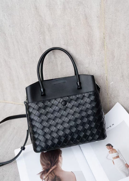 李記 | 原創手工真皮 | 手工編織が多隔層休閒包80110號