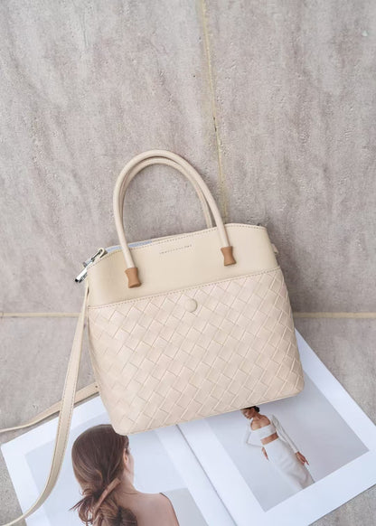 李記 | 原創手工真皮 | 手工編織が多隔層休閒包80110號