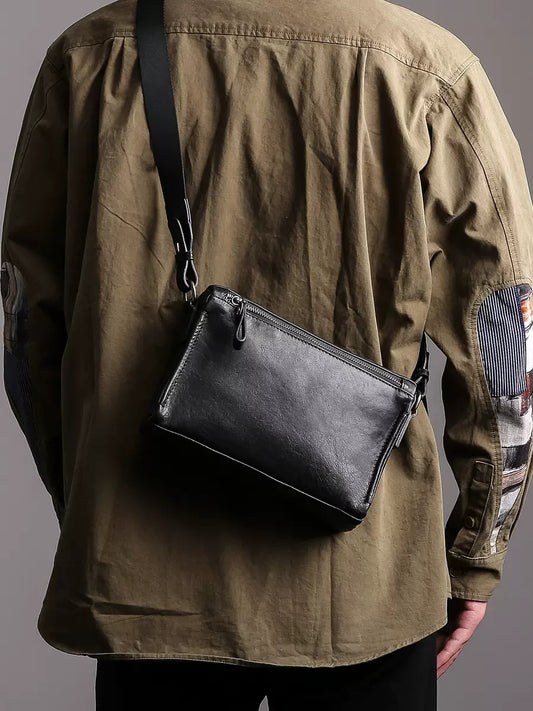 李記 | 原創手工真皮 | 本革シ復古休閒バ郵便包8143號