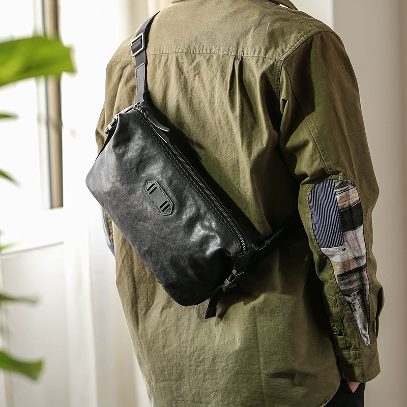 李記 | 原創手工真皮 | 簡約耐用の斜唄包8156號