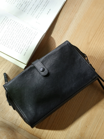 李記 | 原創手工真皮 | 實用多機能の斜唄包81670號