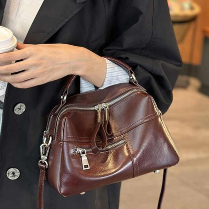 李記 | 原創手工真皮 | 復古植鞣皮休閒い手提包8206-D號