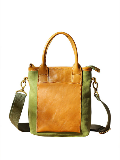 Li Ji | Original handmade genuine leather | Small fresh and small square canvas bag No. 83004 