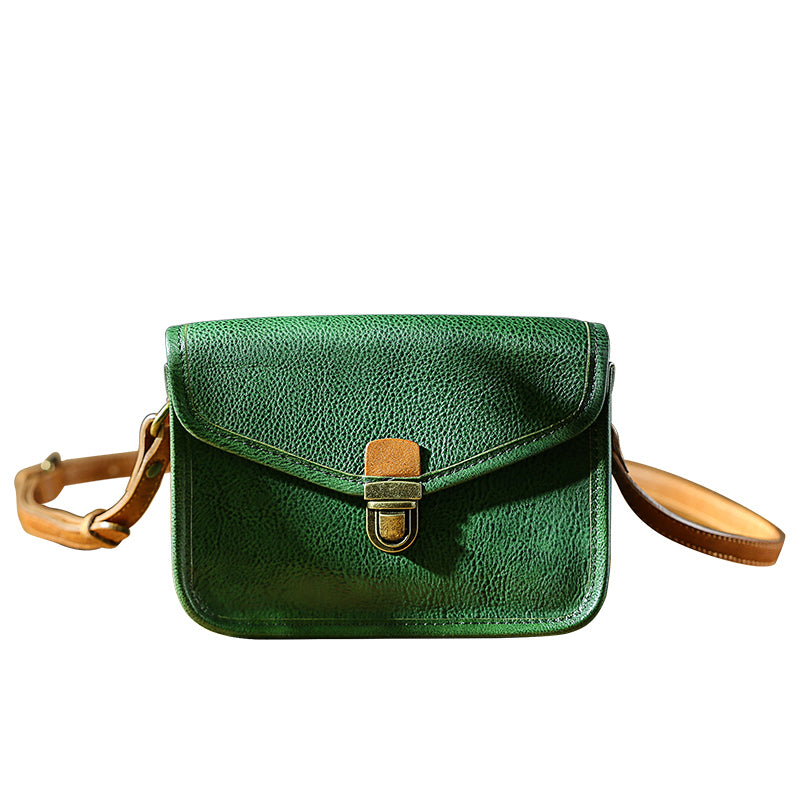 李記 | 原創手工真皮 | 自然で素朴ら植鞣皮小方包83907號