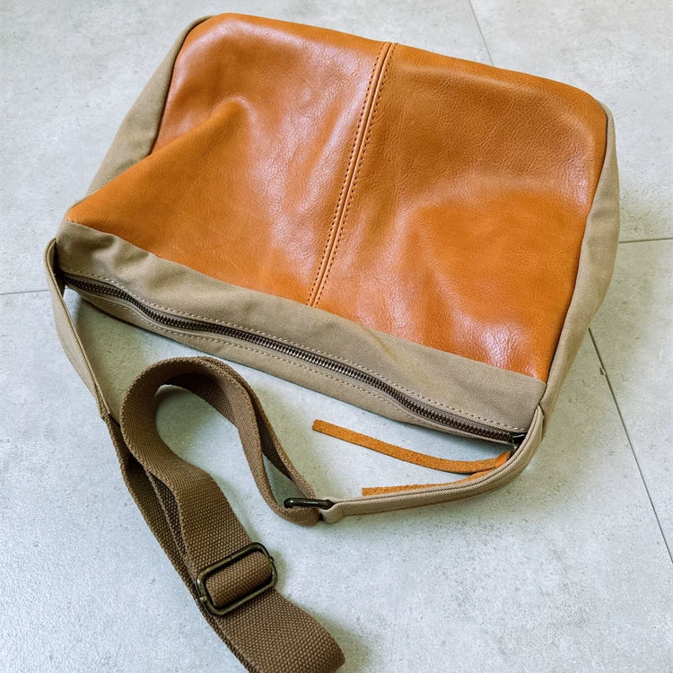 李記 | 原創手工真皮 | 一背就愛の日系復古斜唄包8456號