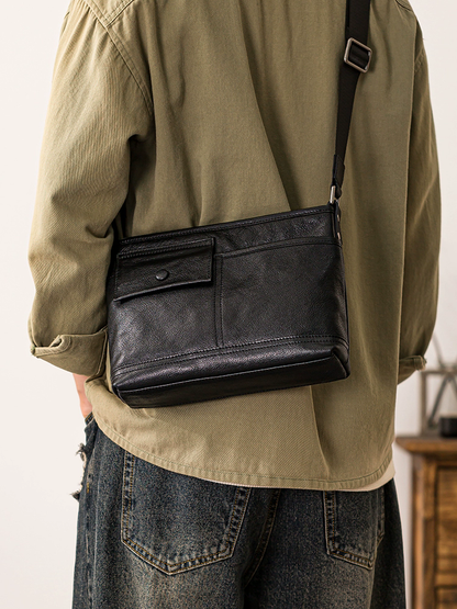 李記 | 原創手工真皮 | 日系街頭~鞣製の斜唄包8529號