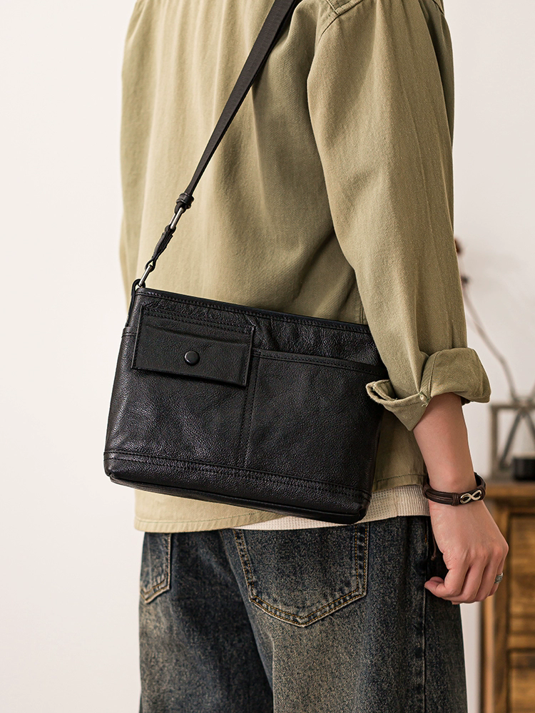 李記 | 原創手工真皮 | 日系街頭~鞣製の斜唄包8529號