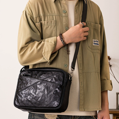 李記 | 原創手工真皮 |  小众高級感リ簡約斜唄包8553號