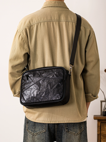 李記 | 原創手工真皮 |  小众高級感リ簡約斜唄包8553號