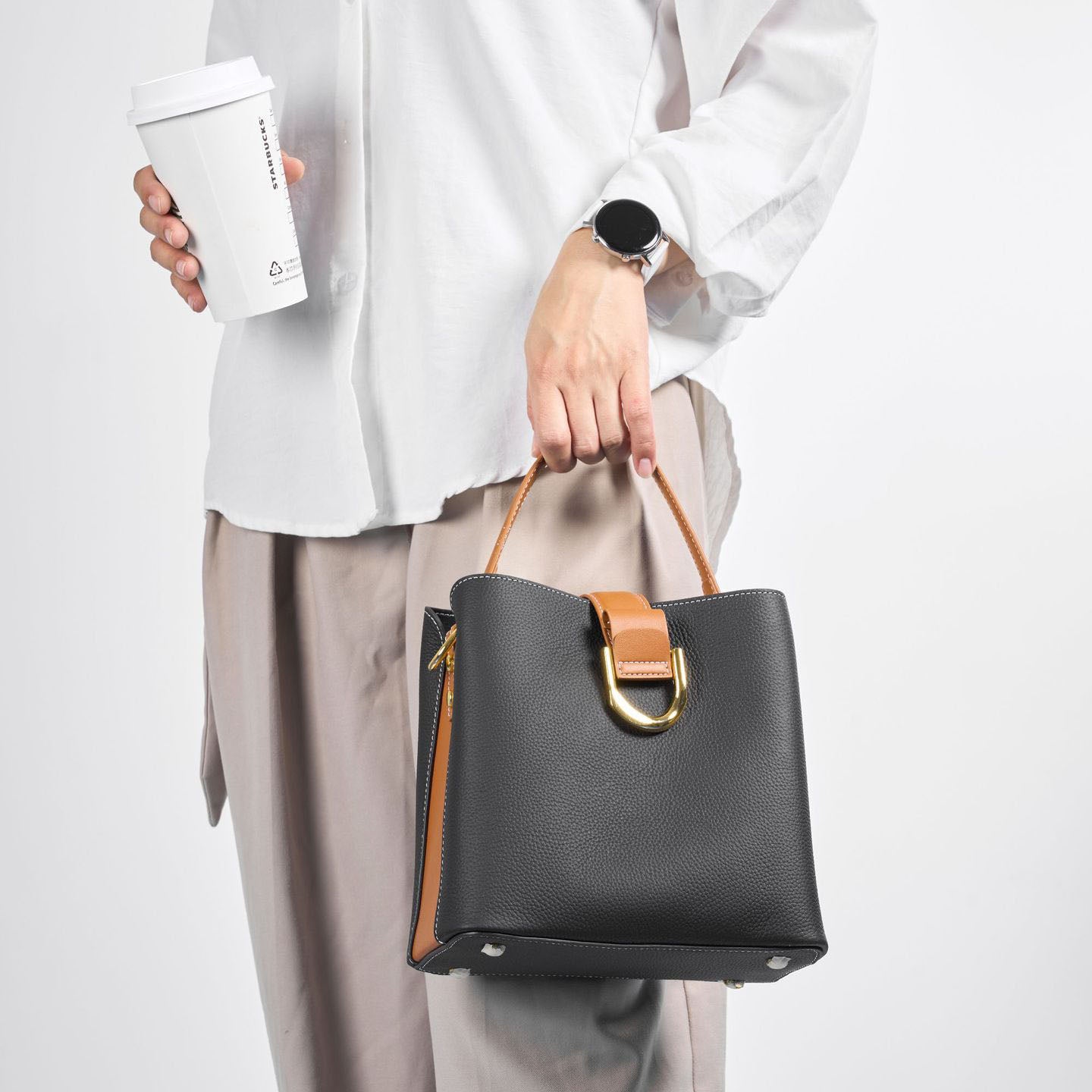 李記 | 原創手工真皮 | 立體輕盈の手提包8855號