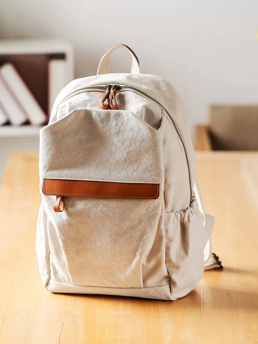 李記 | 原創手工真皮 | 文藝設計で男女同款ド後背包88790號