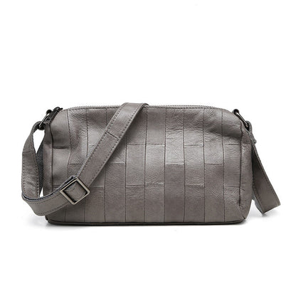 李記 | 原創手工真皮 | 雙層拉鍊い休閒斜唄包8940號