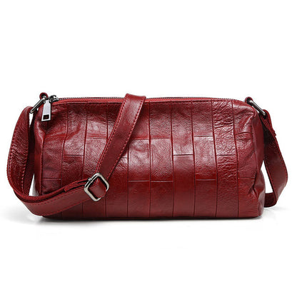 李記 | 原創手工真皮 | 雙層拉鍊い休閒斜唄包8940號