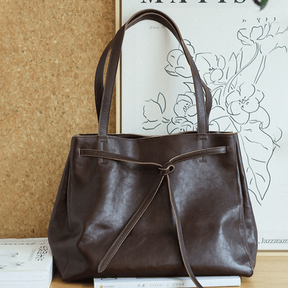 Li Ji | Original handmade genuine leather | Large-capacity tote bag No. 8943 