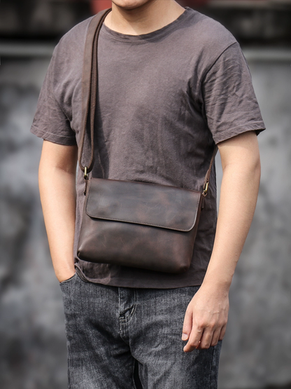 李記 | 原創手工真皮 | 商務質感の斜唄包9007號