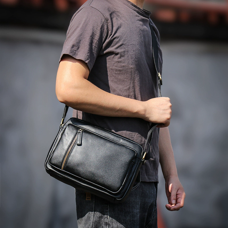 李記 | 原創手工真皮 | 型格隨行の質感斜唄包9014號