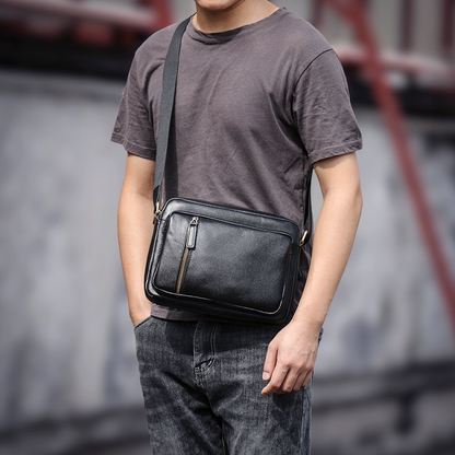 李記 | 原創手工真皮 | 型格隨行の質感斜唄包9014號