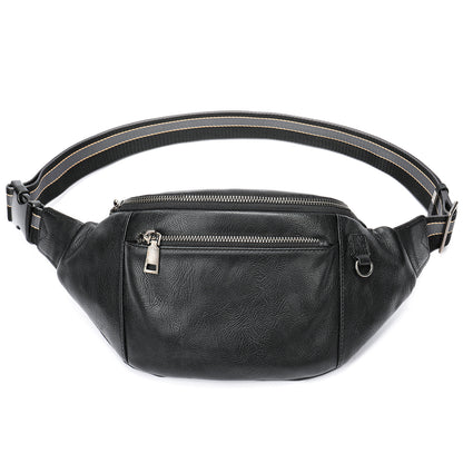 Li Ji | Original handmade leather | Casual and simple genuine leather - multi-functional waist bag No. 9153 