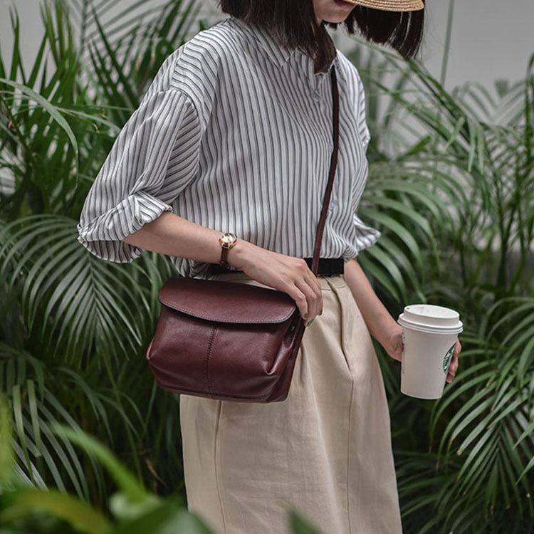 李記 | 原創手工真皮 | 日系ルダ軽量シグ質感通勤シ斜唄包9211號