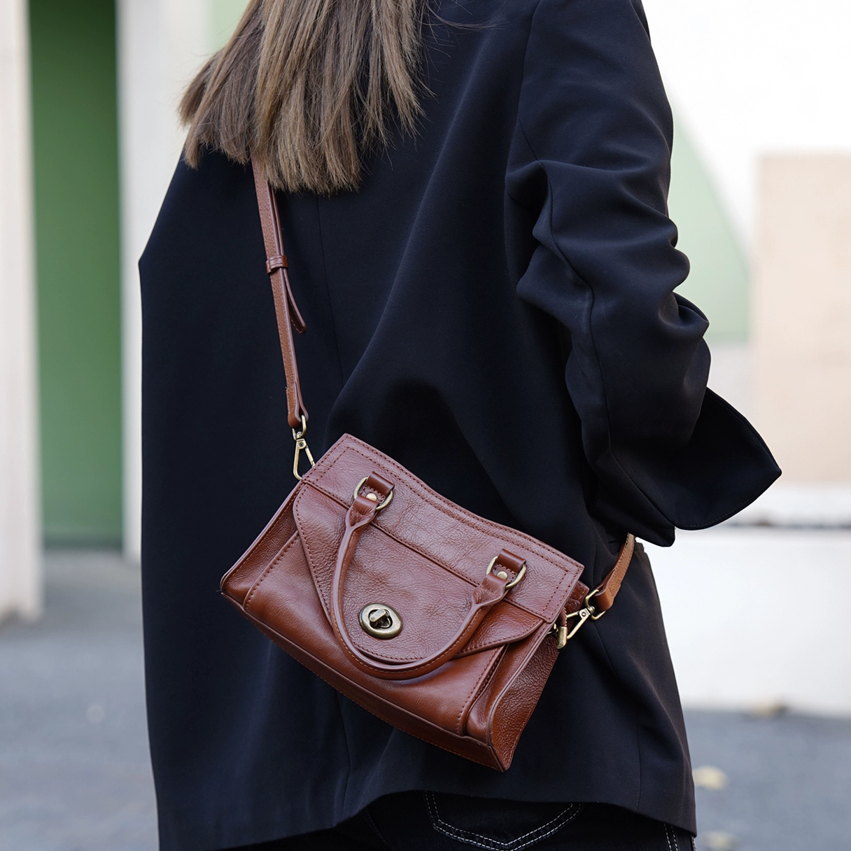 李記 | 原創手工真皮 | 簡單優雅の斜唄包9313-D號