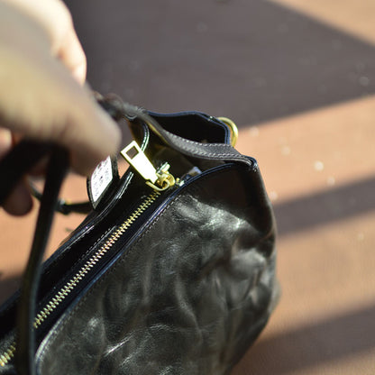 Li Ji | Original handmade genuine leather | Natural ヘッド layer cow leather handbag No. 96045 