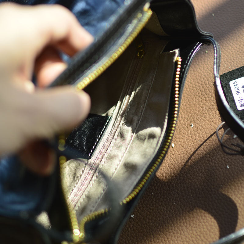 Li Ji | Original handmade genuine leather | Natural ヘッド layer cow leather handbag No. 96045 