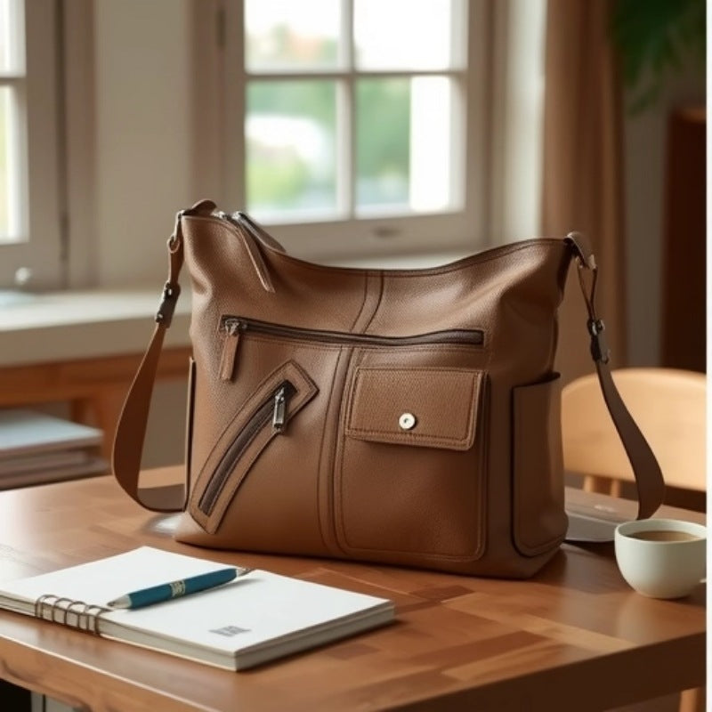 李記 | 原創手工真皮 | 頭層牛皮簡約の通勤包99216號