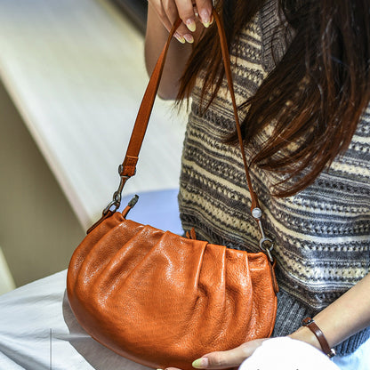 李記 | 原創手工真皮 | 雲朵褶皺の腋下包A066號