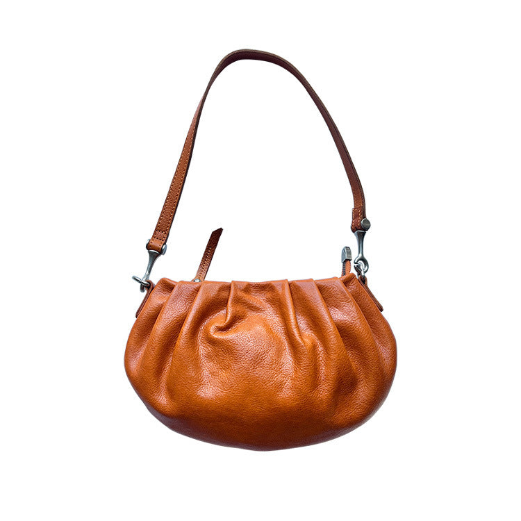 李記 | 原創手工真皮 | 雲朵褶皺の腋下包A066號