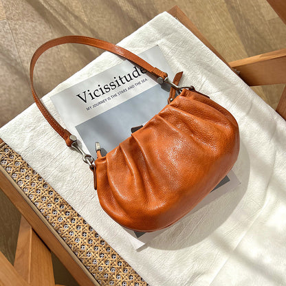 李記 | 原創手工真皮 | 雲朵褶皺の腋下包A066號