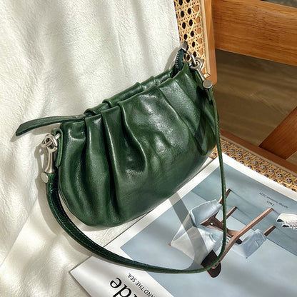 李記 | 原創手工真皮 | 雲朵褶皺の腋下包A066號