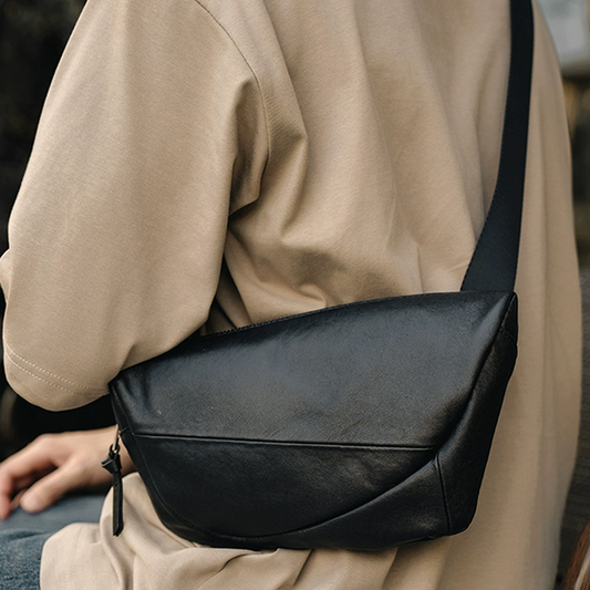 李記 | 原創手工真皮 | 潮酷街頭風必備の斜唄包A06號