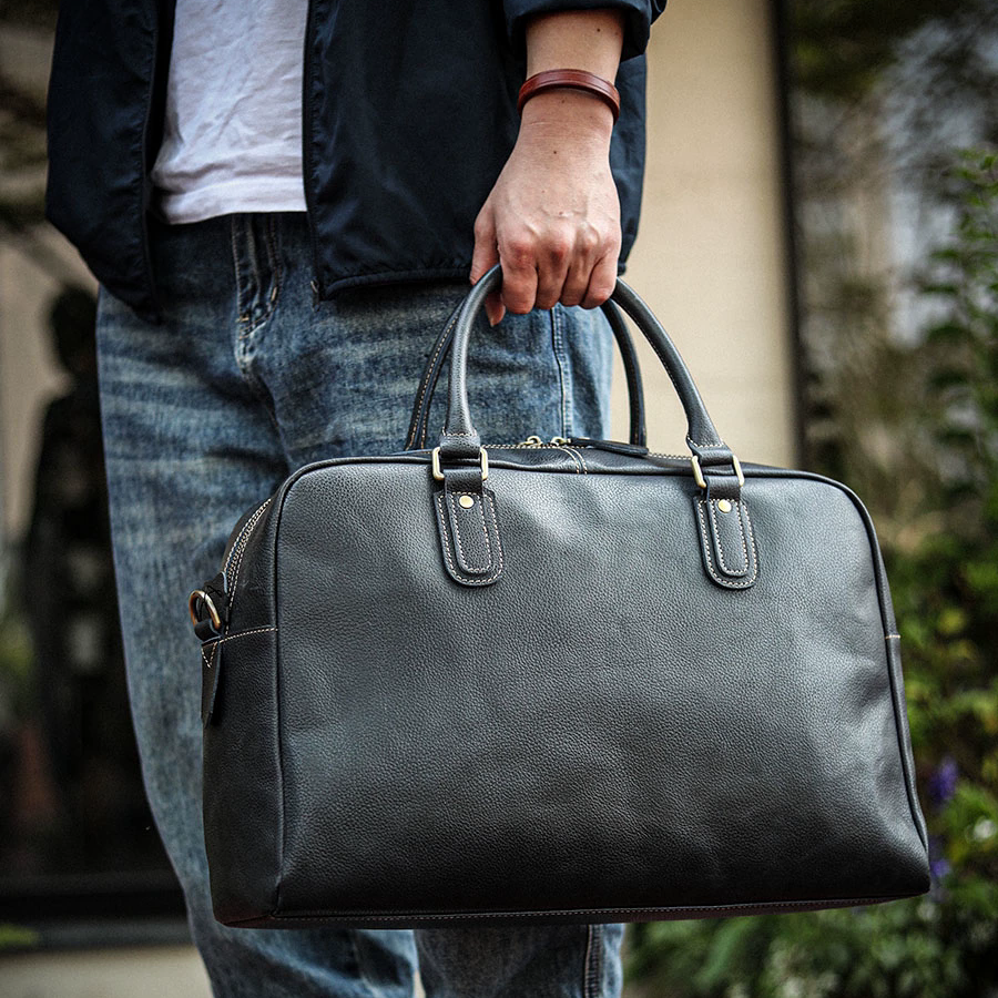 李記 | 原創手工真皮 | 大自然質感與生命張力の高端波士頓包A1998號