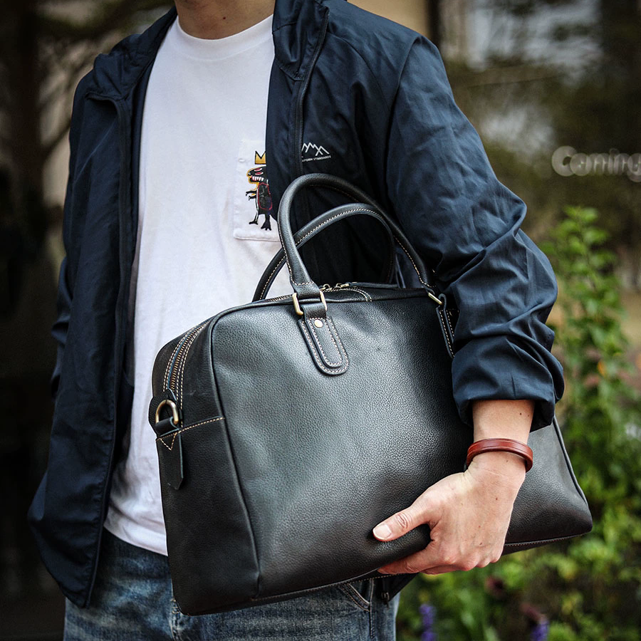 李記 | 原創手工真皮 | 大自然質感與生命張力の高端波士頓包A1998號