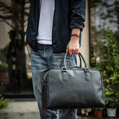 李記 | 原創手工真皮 | 大自然質感與生命張力の高端波士頓包A1998號