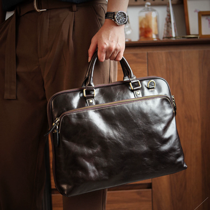 李記 | 原創手工真皮 | 都市穿梭者理想搭檔の手提公文包A432號