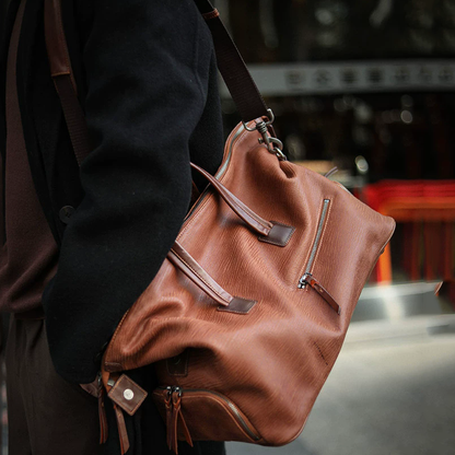 李記 | 原創手工真皮 | 高階【鬆弛垂感】差旅包A519號