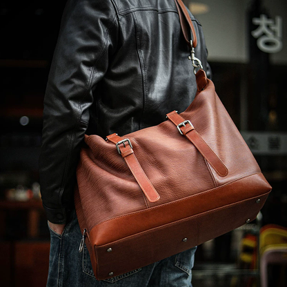 李記 | 原創手工真皮 | 氣質低調沉穩の差旅包A6852號