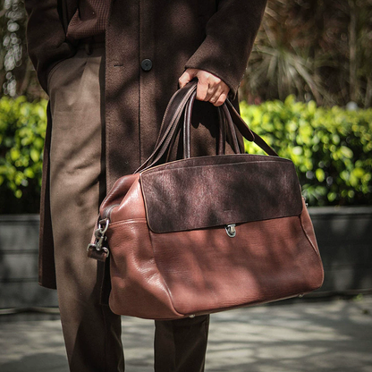 李記 | 原創手工真皮 | 英倫輕奢の跨城差旅包A6853號